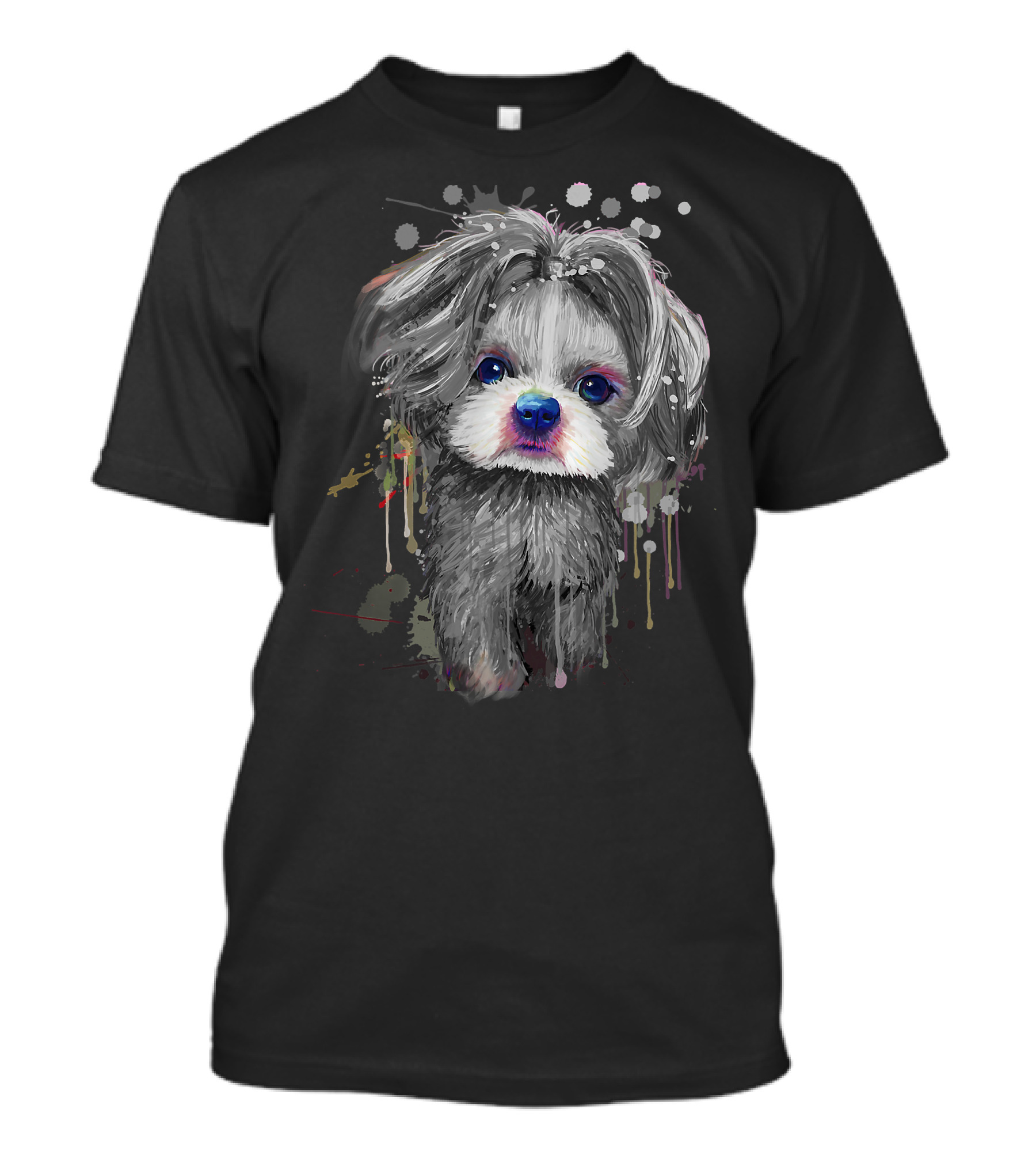 Adorable Shih Tzu Art For Proud Shih Tzu Mom Enthusiasts T-Shirt