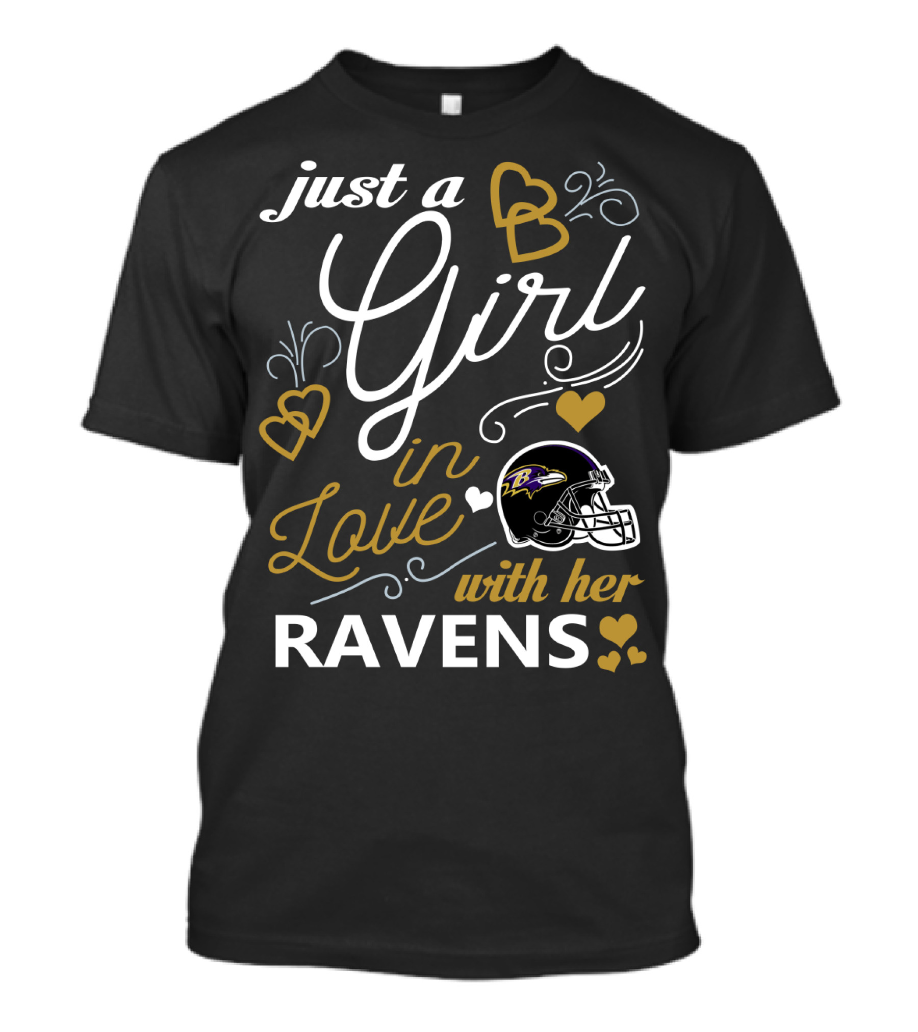 Just A Girl In Love With Her Ravens T-Shirt