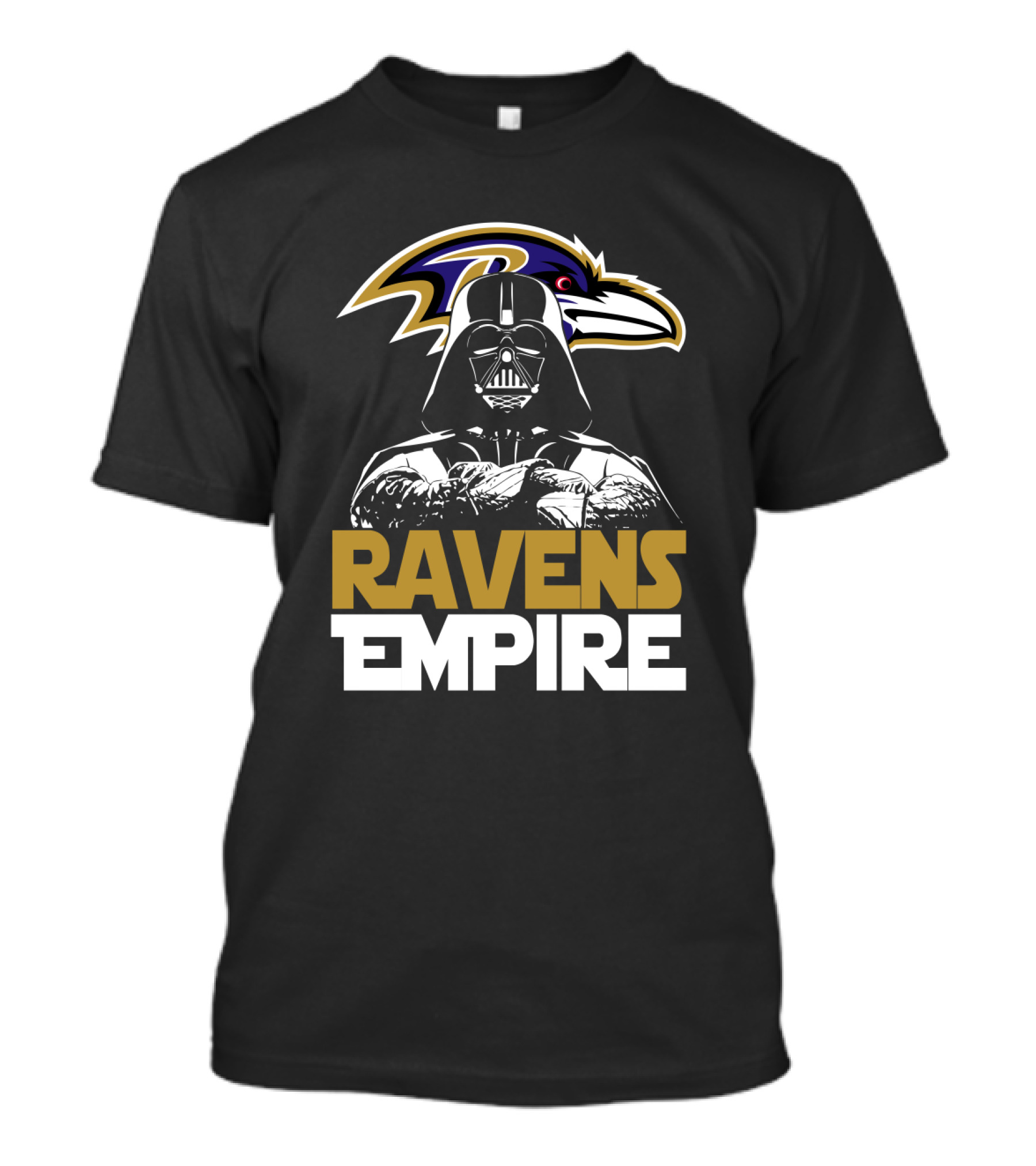 Baltimore Ravens Empire Darth Vader Crossover T-Shirt
