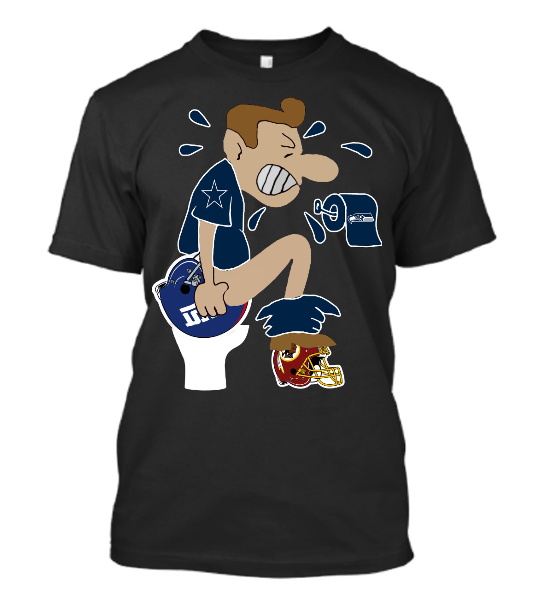 Dallas Cowboys Rivalry Giants Redskins Seahawks Humorous T-Shirt