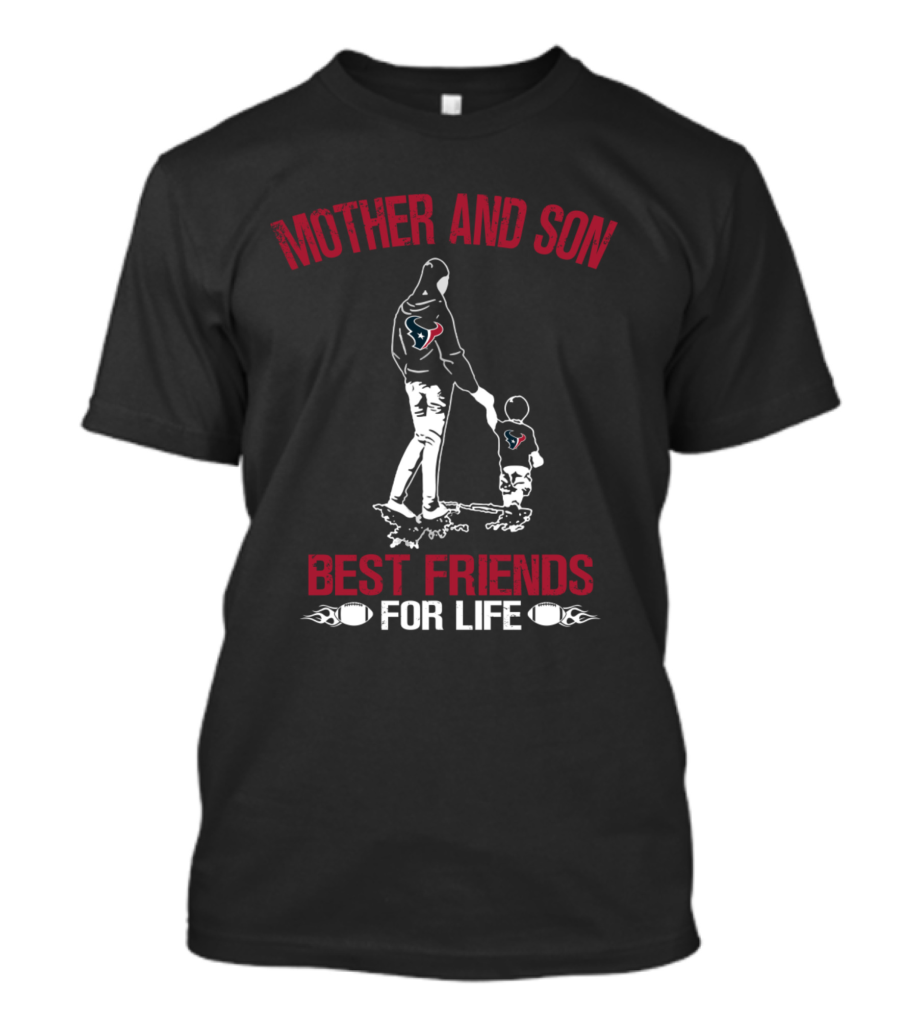 Mother And Son Houston Texans Best Friends For Life T-Shirt